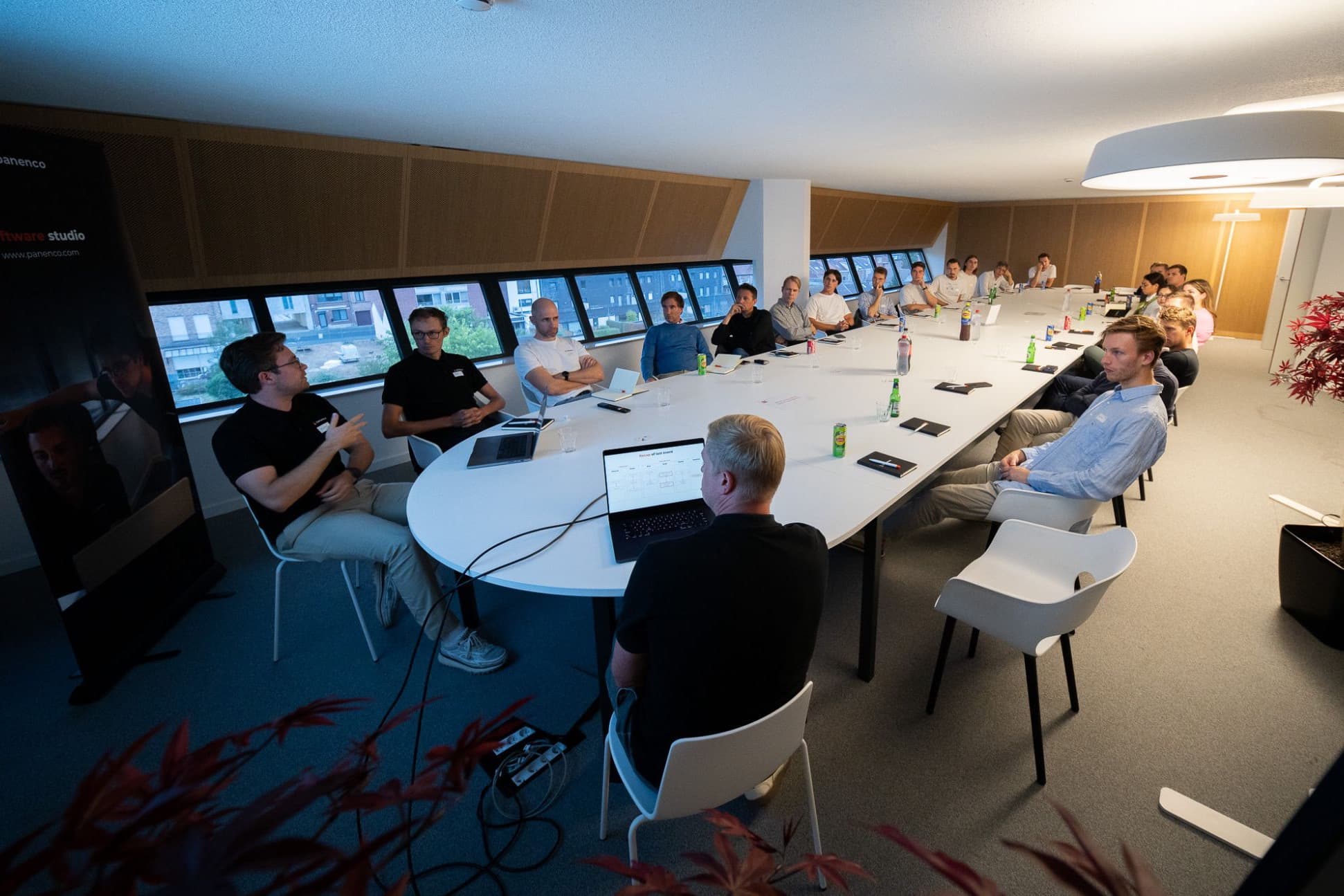 Billy presenting at a Panenco event
